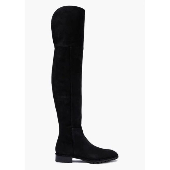 $700 STUART WEITZMAN Amber Suede Over the knee Boots BLACK 7.5 (PA30)